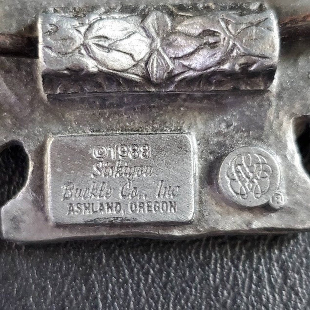 Vintage 1988 Siskiyou Pewter Arrowhead Chief Joseph Belt Buckle USA Western J80 - Picture 5 of 8